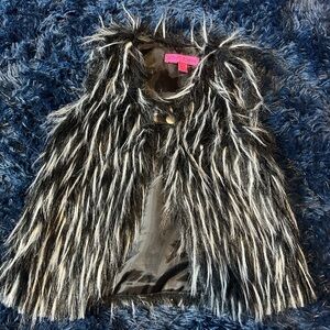 Betsey Johnson faux fur vest
